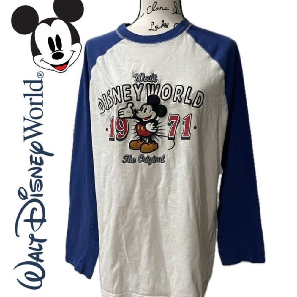 VINTAGE 1971 WALT DISNEY WORLD‎ MICKEY MOUSE LONG SLEEVE SHIRT SIZE LARGE ICONIC